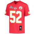 Creed Humphrey 52 Kansas City Chiefs Super Bowl LVII Champions Youth Game Jersey - Red