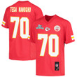 Prince Tega Wanogho 70 Kansas City Chiefs Super Bowl LVII Champions Youth Game Jersey - Red