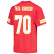 Prince Tega Wanogho 70 Kansas City Chiefs Super Bowl LVII Champions Youth Game Jersey - Red