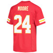 Skyy Moore 24 Kansas City Chiefs Super Bowl LVII Champions Youth Game Jersey - Red