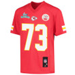 Nick Allegretti 73 Kansas City Chiefs Super Bowl LVII Champions Youth Game Jersey - Red