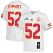 Creed Humphrey 52 Kansas City Chiefs Super Bowl LVII Champions Youth Game Jersey - White