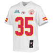 Jaylen Watson 35 Kansas City Chiefs Super Bowl LVII Champions Youth Game Jersey - White