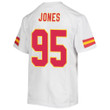 Chris Jones 95 Kansas City Chiefs Super Bowl LVII Champions Youth Game Jersey - White