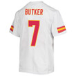 Harrison Butker 7 Kansas City Chiefs Super Bowl LVII Champions Youth Game Jersey - White