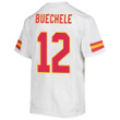 Shane Buechele 12 Kansas City Chiefs Super Bowl LVII Champions Youth Game Jersey - White