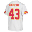 Jack Cochrane 43 Kansas City Chiefs Super Bowl LVII Champions Youth Game Jersey - White
