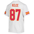 Travis Kelce 87 Kansas City Chiefs Super Bowl LVII Champions Youth Game Jersey - White