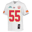 Frank Clark 55 Kansas City Chiefs Super Bowl LVII Champions Youth Game Jersey - White