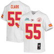 Frank Clark 55 Kansas City Chiefs Super Bowl LVII Champions Youth Game Jersey - White