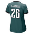 Miles Sanders 26 Philadelphia Eagles Super Bowl LVII Champions Women Game Jersey - Midnight Green