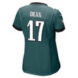 Nakobe Dean 17 Philadelphia Eagles Super Bowl LVII Champions Women Game Jersey - Midnight Green