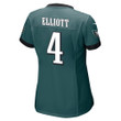 Jake Elliott 4 Philadelphia Eagles Super Bowl LVII Champions Women Game Jersey - Midnight Green