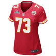 Nick Allegretti 73 Kansas City Chiefs Super Bowl LVII Champions Women Game Jersey - Red