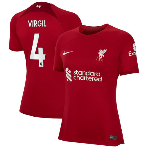 Virgil Van Dijk #4 Liverpool Women 2022/23 Home Player Jersey - Red