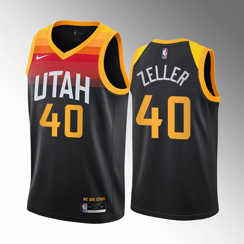 Cody Zeller #40 Utah Jazz Black Jersey 2022-23 City Edition Swingman