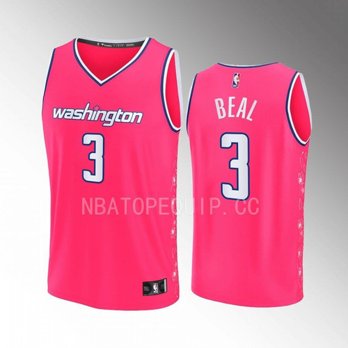 Washington Wizards #3 Bradley Beal City Edition Jersey 2022-23 Fastbreak Pink