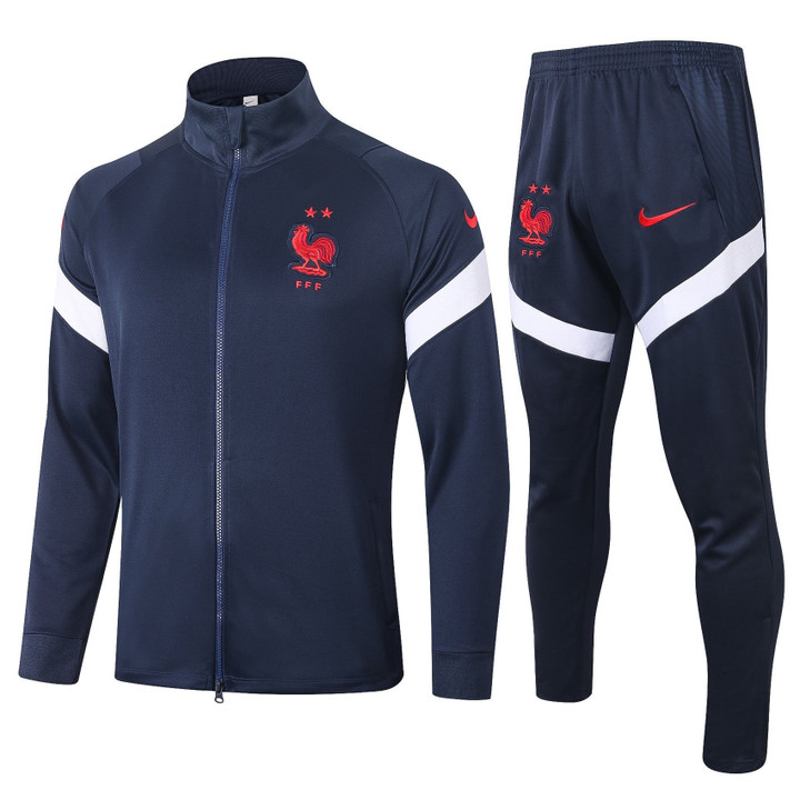 2021 France Royal Blue Training Anthem Jacket Tracksuit