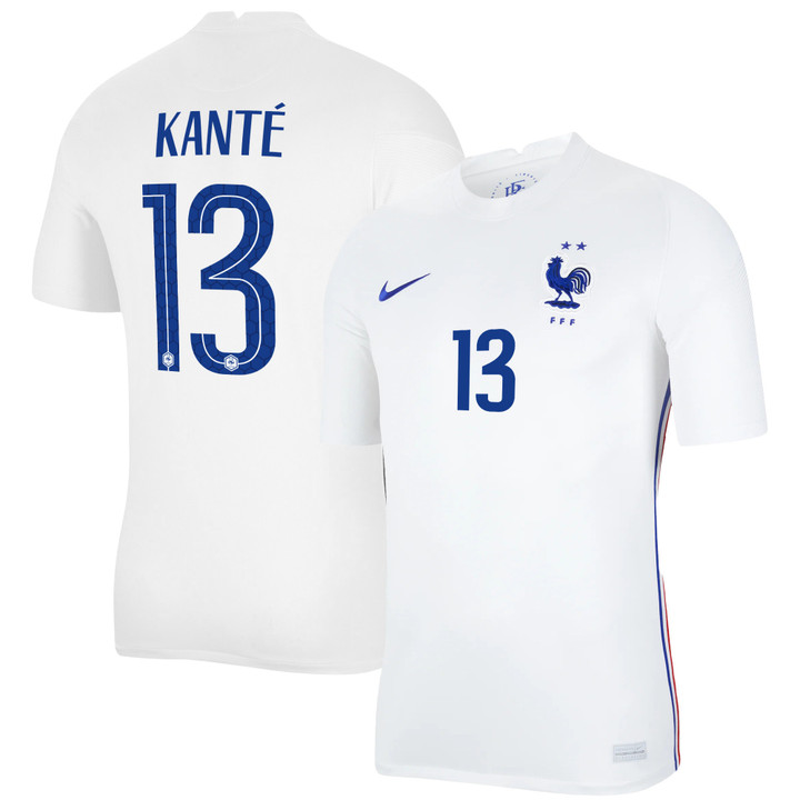 France National Team 2022 Qatar World Cup N'Golo Kante #13 White Away Men Jersey