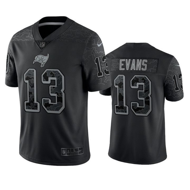 Mike Evans 13 Tampa Bay Buccaneers Black Reflective Limited Jersey - Men