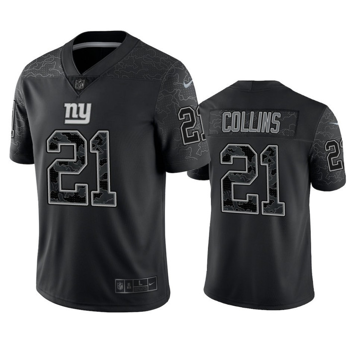 Landon Collins 21 New York Giants Black Reflective Limited Jersey - Men