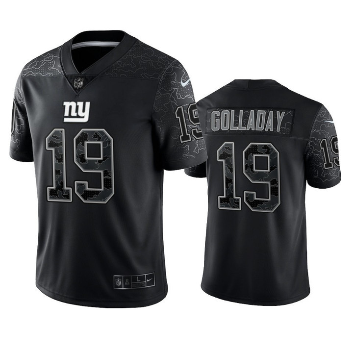 Kenny Golladay 19 New York Giants Black Reflective Limited Jersey - Men