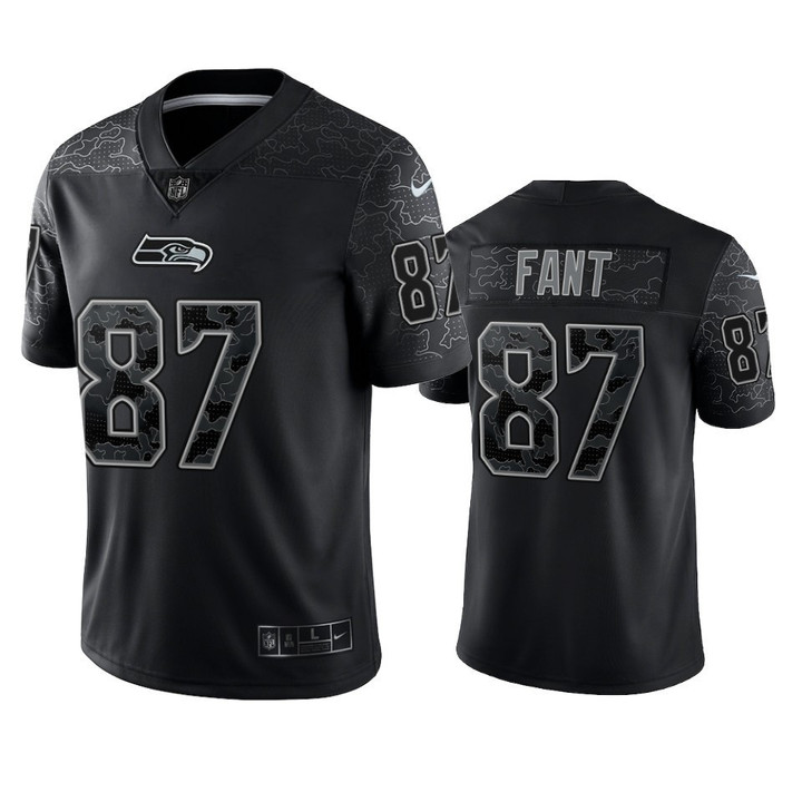 Noah Fant 87 Seattle Seahawks Black Reflective Limited Jersey - Men
