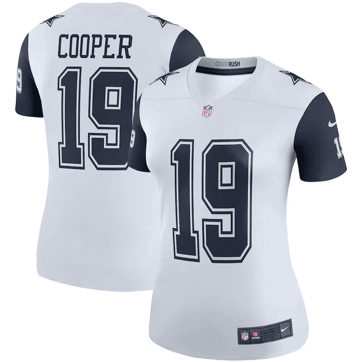 Amari Cooper 19 Dallas Cowboys Women's Color Rush Legend Player Jersey - White