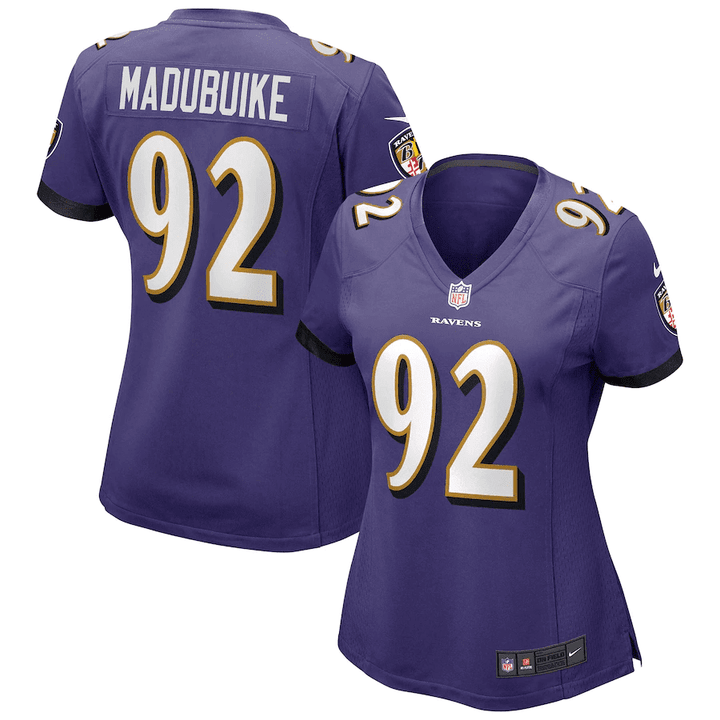 Justin Madubuike 92 Baltimore Ravens Women's Game Jersey - Purple