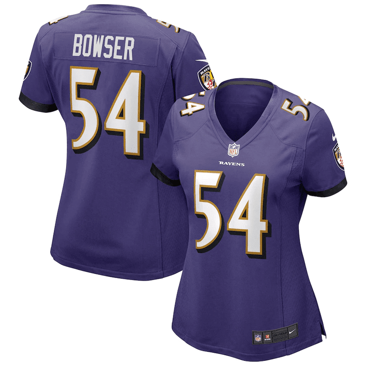 Tyus Bowser 54 Baltimore Ravens Women's Game Jersey - Purple