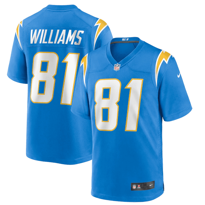 Mike Williams 81 Los Angeles Chargers Game Jersey - Powder Blue