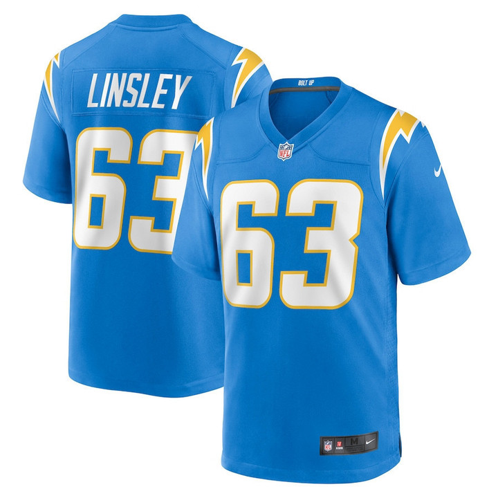 Corey Linsley 63 Los Angeles Chargers Game Player Jersey - Powder Blue