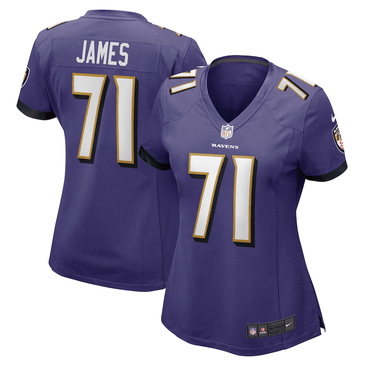Ja'Wuan James 71 Baltimore Ravens Women's Player Game Jersey - Purple