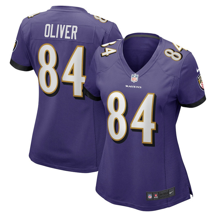 Josh Oliver 84 Baltimore Ravens Women's Game Jersey - Purple