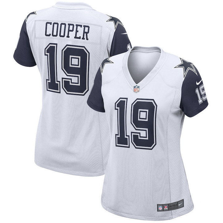 Amari Cooper 19 Dallas Cowboys Women's Alternate Game Jersey - White