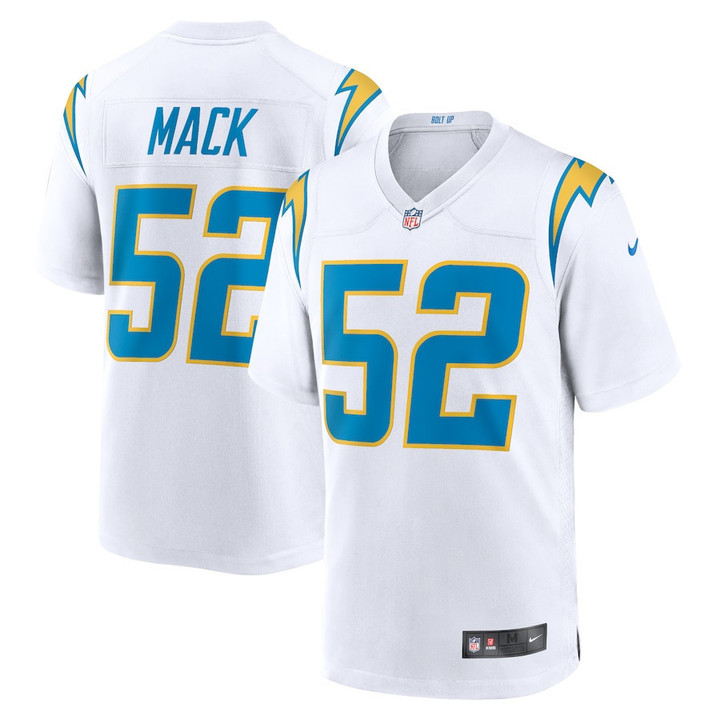 Khalil Mack 52 Los Angeles Chargers Game Jersey - White