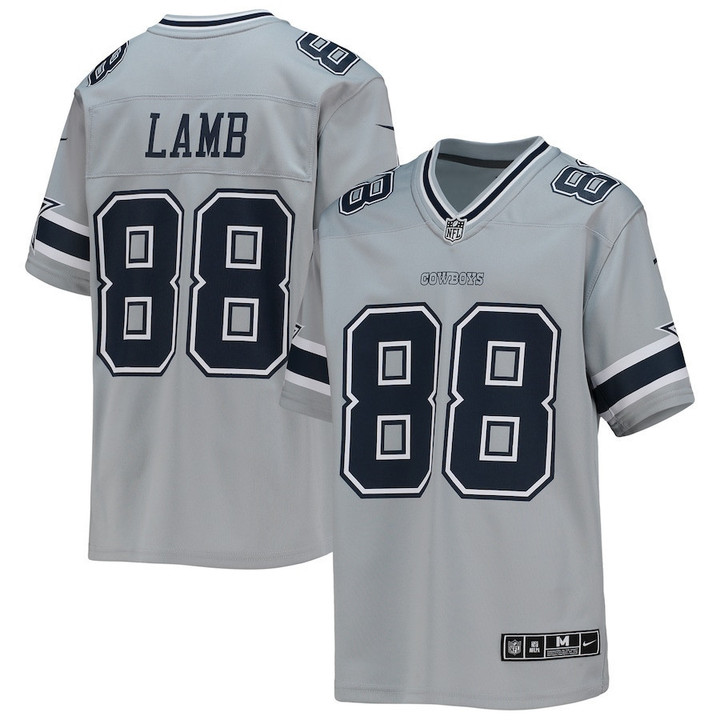 CeeDee Lamb 88 Dallas Cowboys Youth Inverted Team Game Jersey - Silver