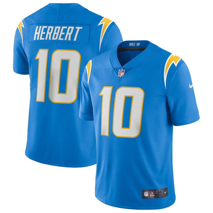 Justin Herbert 10 Los Angeles Chargers Vapor Limited Jersey - Powder Blue