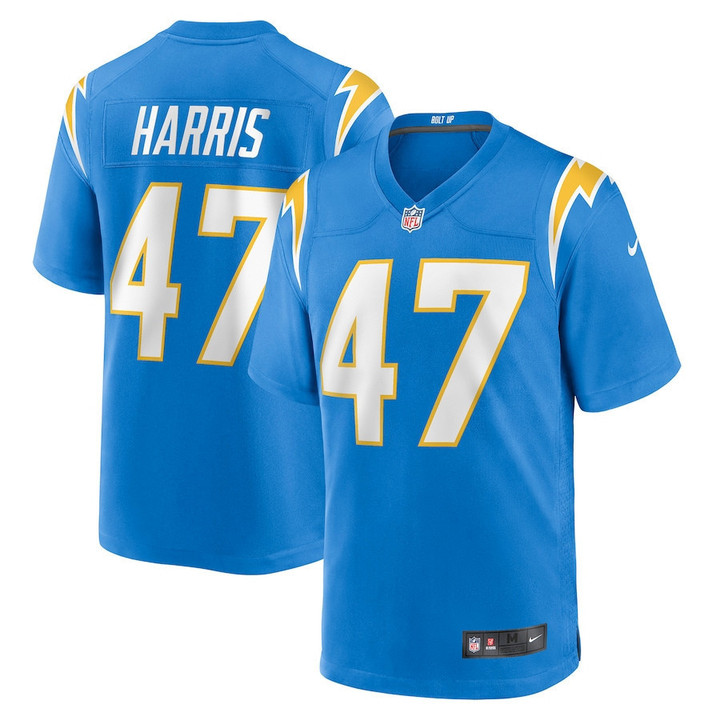 Josh Harris 47 Los Angeles Chargers Game Jersey - Powder Blue