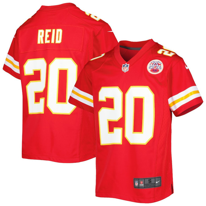Justin Reid 20 Kansas City Chiefs Youth Game Jersey - Red