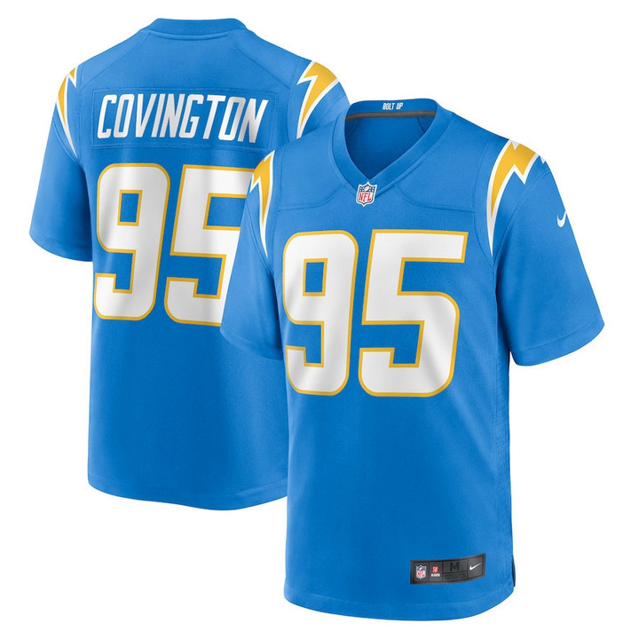 Christian Covington 95 Los Angeles Chargers Game Jersey - Powder Blue