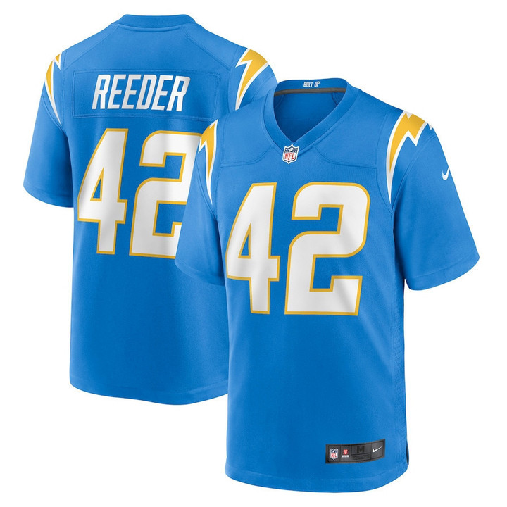 Troy Reeder 42 Los Angeles Chargers Game Jersey - Powder Blue