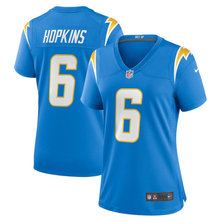 Dustin Hopkins 6 Los Angeles Chargers Women's Game Jersey - Powder Blue