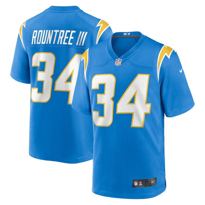 Larry Rountree III 34 Los Angeles Chargers Player Game Jersey - Powder Blue