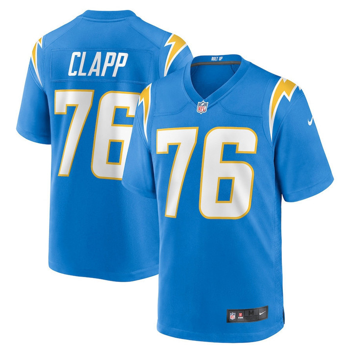 Will Clapp 76 Los Angeles Chargers Game Jersey - Powder Blue