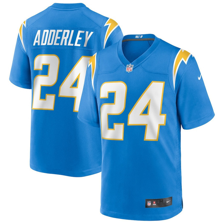 Nasir Adderley 24 Los Angeles Chargers Game Jersey - Powder Blue