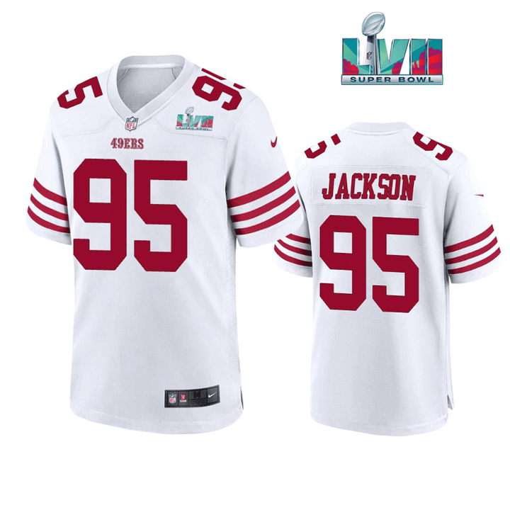 Drake Jackson 95 San Francisco 49Ers Super Bowl LVII White Men Game Jersey