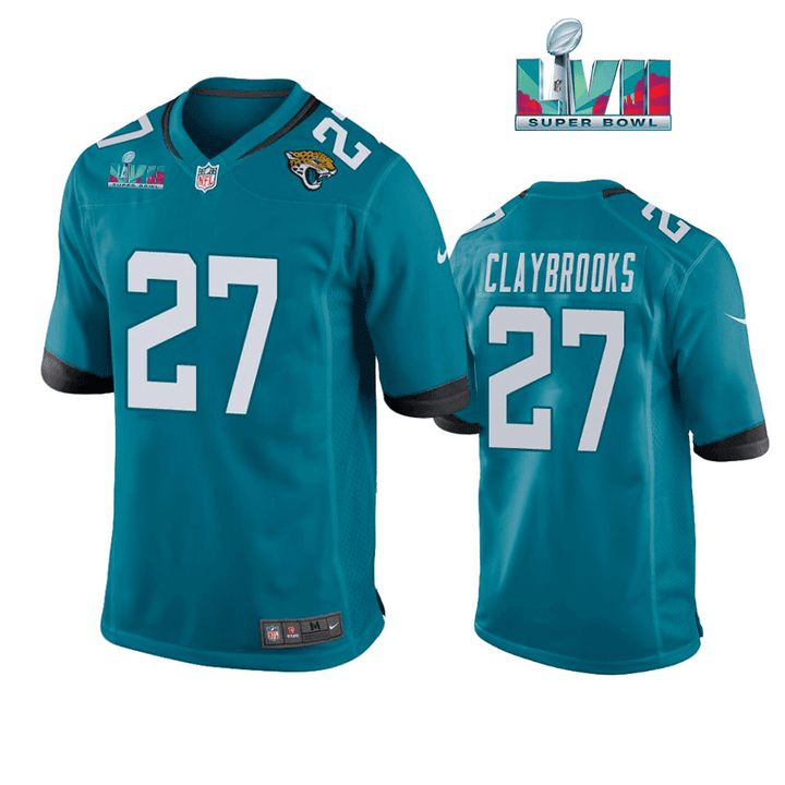 Chris Claybrooks 27 Jacksonville Jaguars Super Bowl LVII Super Bowl LVII Game Teal Jersey