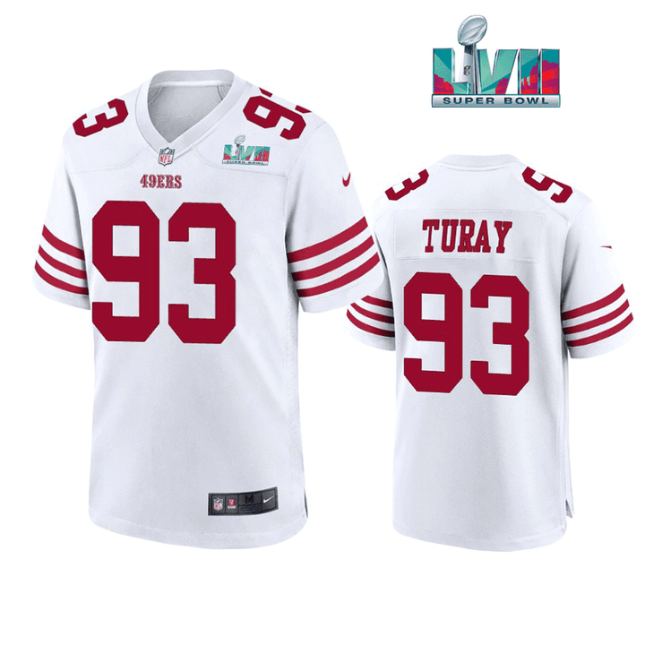 Kemoko Turay 93 San Francisco 49Ers Super Bowl LVII White Jersey