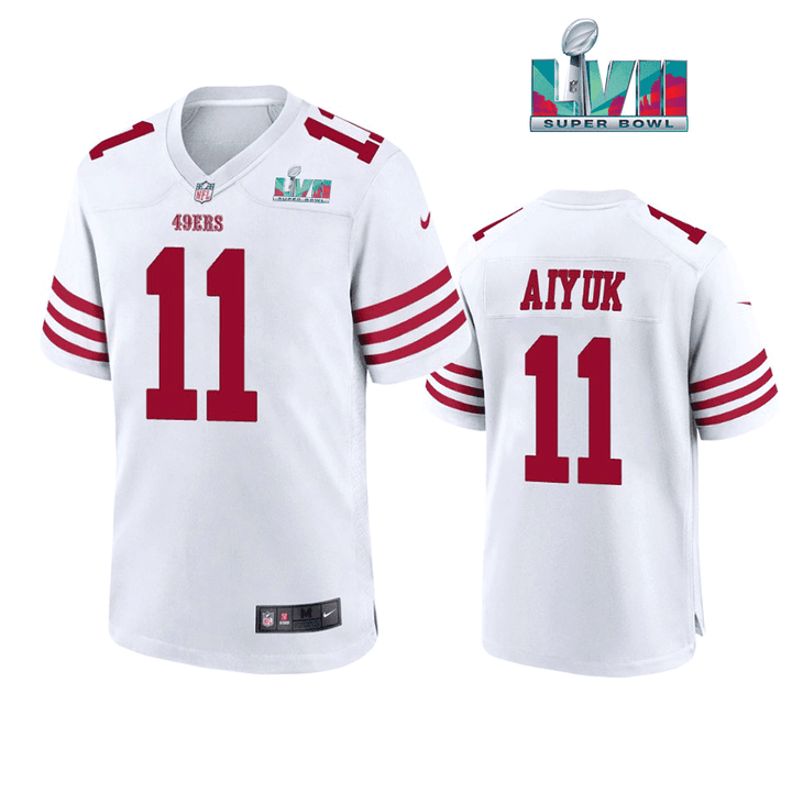 Brandon Aiyuk 11 San Francisco 49Ers Super Bowl LVII Men Game Jersey- White